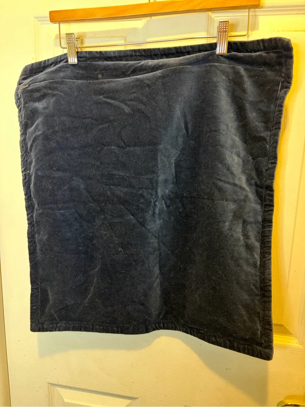 West Elm Studded Velvet Navy Pillow Sham 20x20
